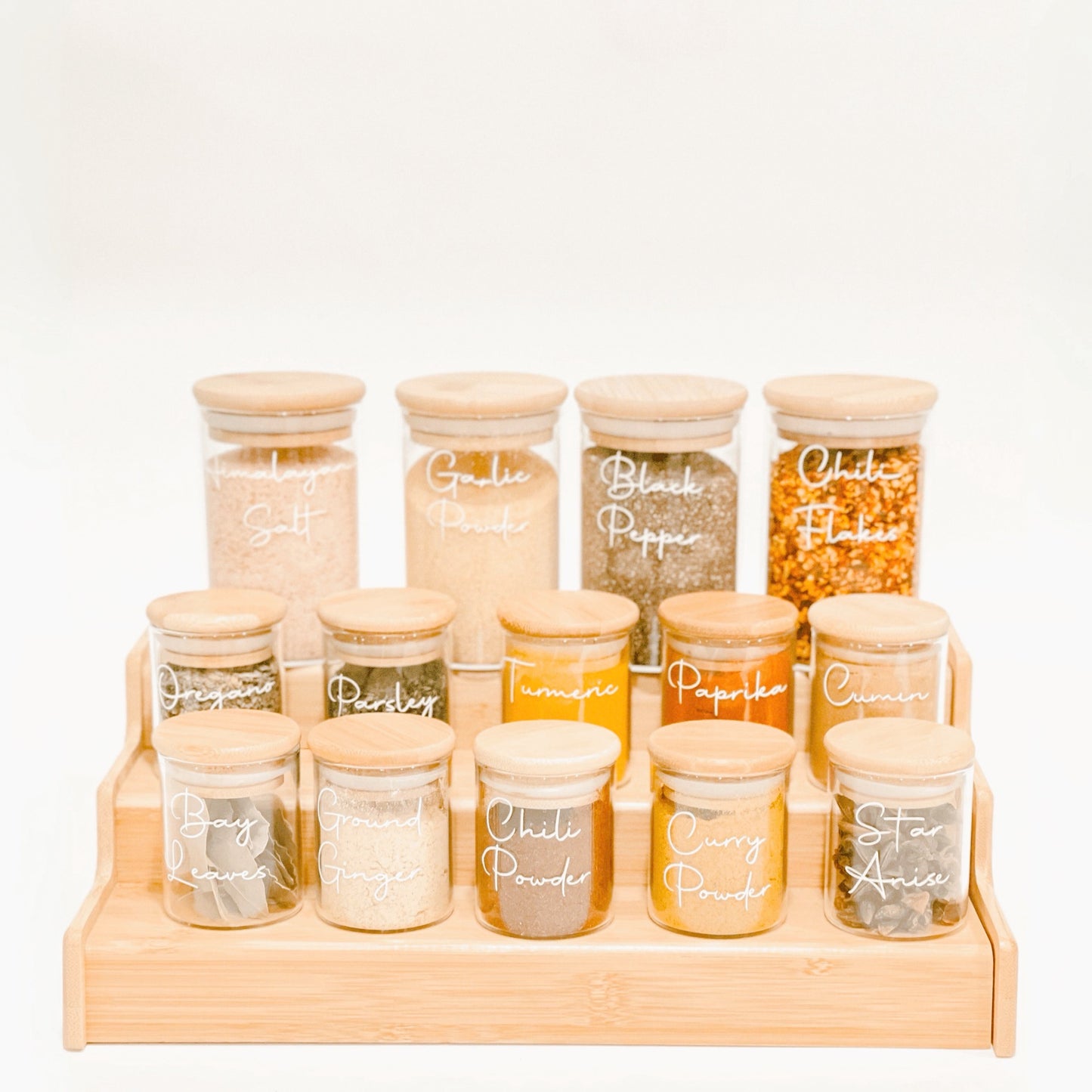 SPICE JARS COMBO with VINYL LABELS