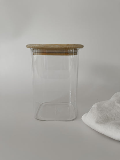 SQUARE GLASS JAR - 1L