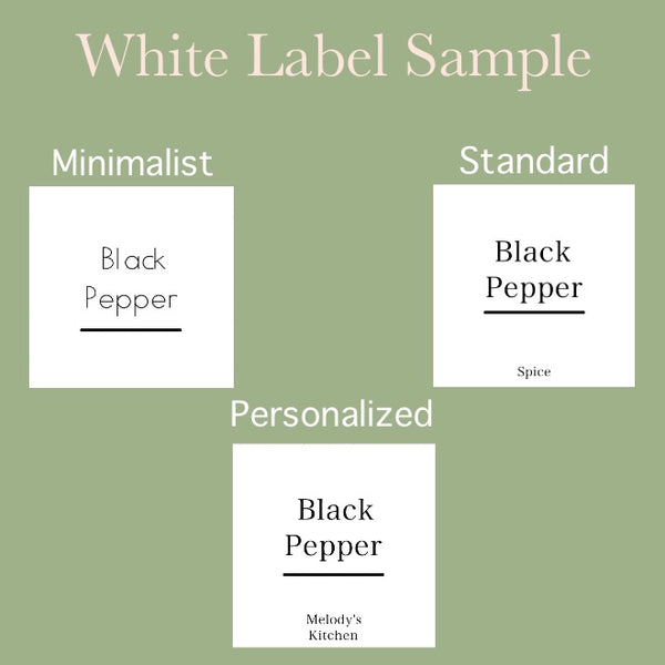 HERBS AND SPICES WHITE LABELS