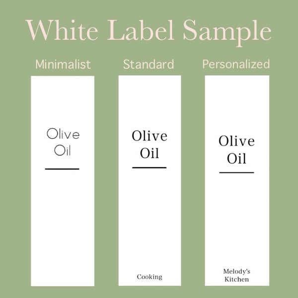 BOTTLE DISPENSER WHITE LABELS