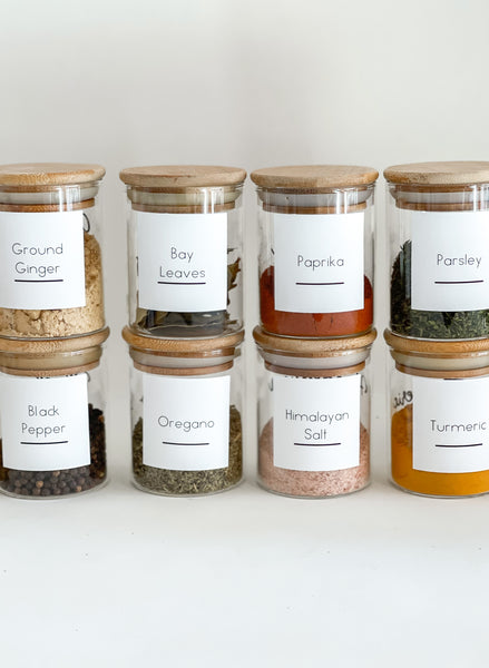 HERBS AND SPICES WHITE LABELS