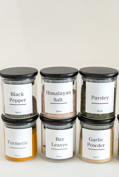 HERBS AND SPICES WHITE LABELS