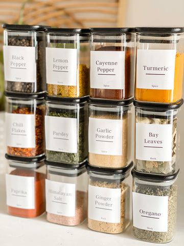 HERBS AND SPICES WHITE LABELS