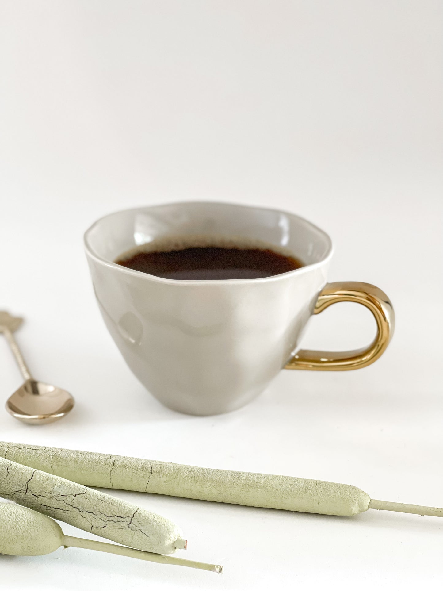 GLAMOROUS IN GRAY and GOLD MUG